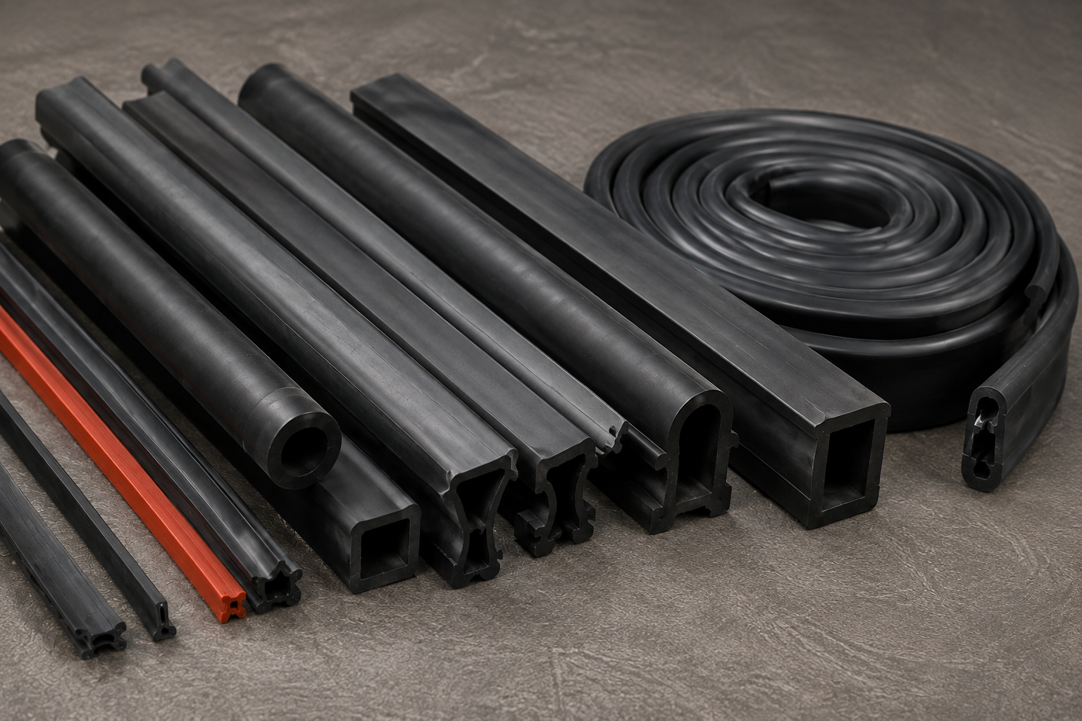 Rubber extruded products